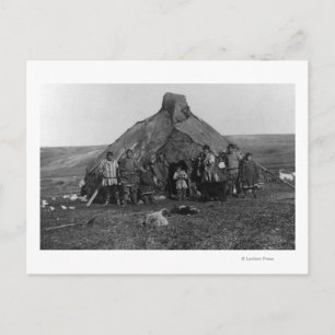 Eskimo Igloo Near Nome, Alaska Photograph Postcard