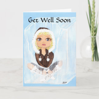 Eskimo in Ice Quantum Cutie Get Well Soon Card