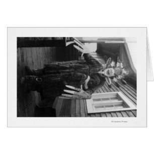 Eskimo Medicine Man and Sick Boy in Alaska