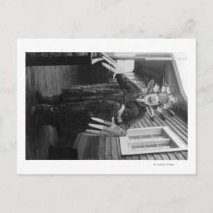 Eskimo Medicine Man and Sick Boy in Alaska Postcard