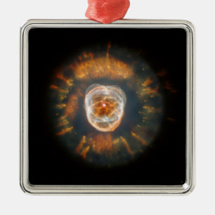 Eskimo Nebula Postcard Metal Tree Decoration