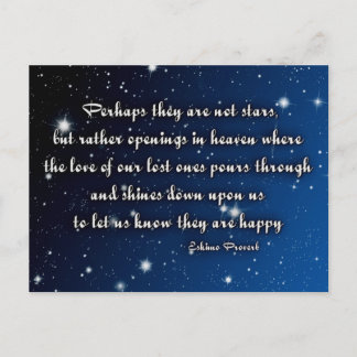 Eskimo proverb - stars postcard