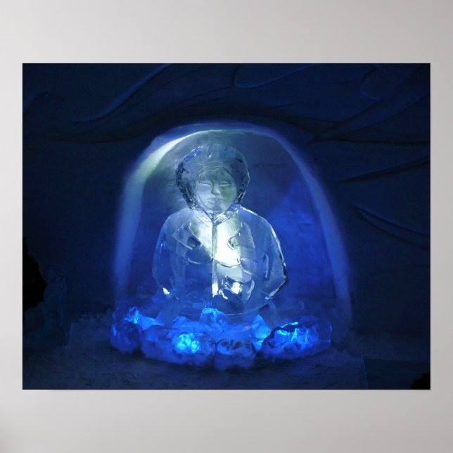 Eskimo Room at Hotel de Glace, Quebec, Canada Poster (Front)
