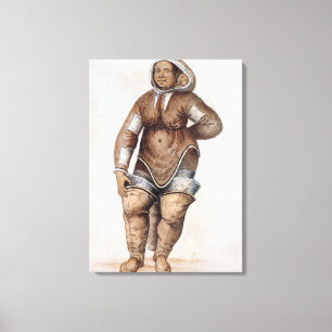 Eskimo  Woman and Baby Canvas Print