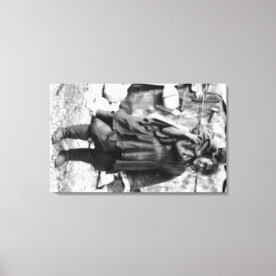 Eskimo Woman and Child In Alaska Photograph Canvas Print