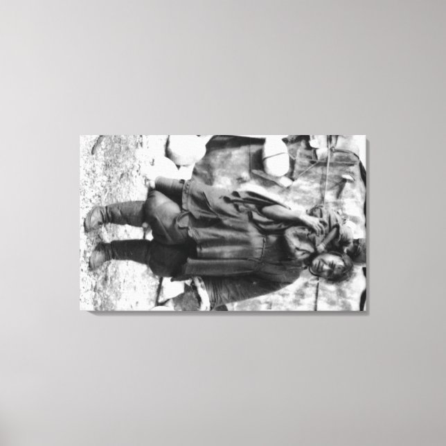 Eskimo Woman and Child In Alaska Photograph Canvas Print (Front)