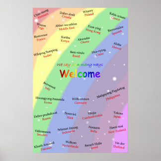 ESL Bright and Colourful  Multicultural Poster