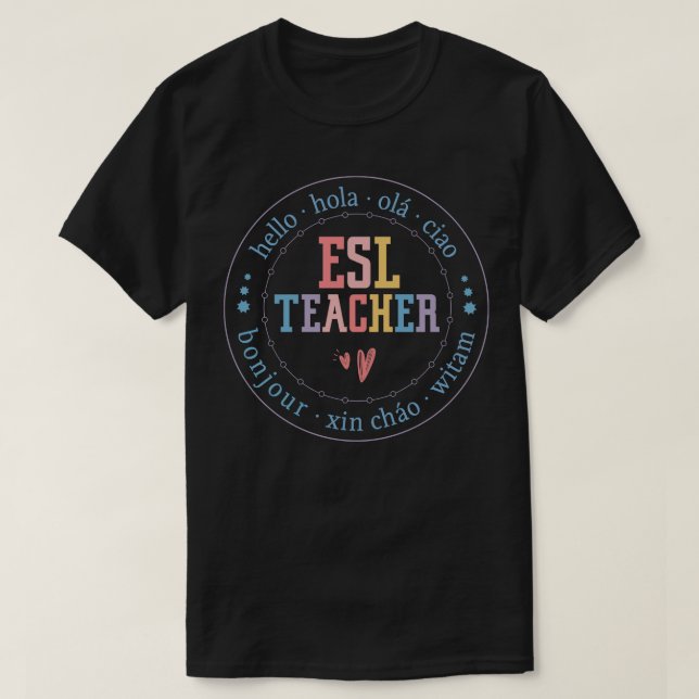 ESL Language teacher T-Shirt (Design Front)