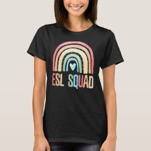 Esl Squad Teacher Crew Team Back To School English T-Shirt
