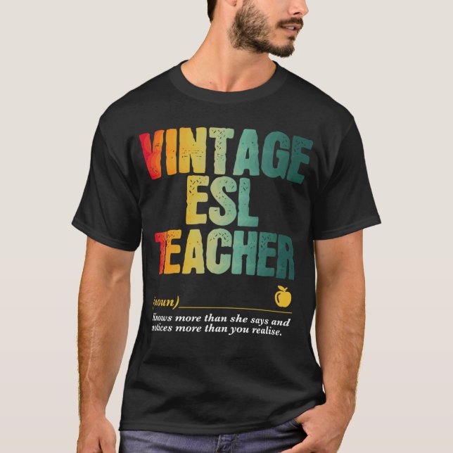 ESL Teacher Appreciation Week Back to School T-Shirt (Front)