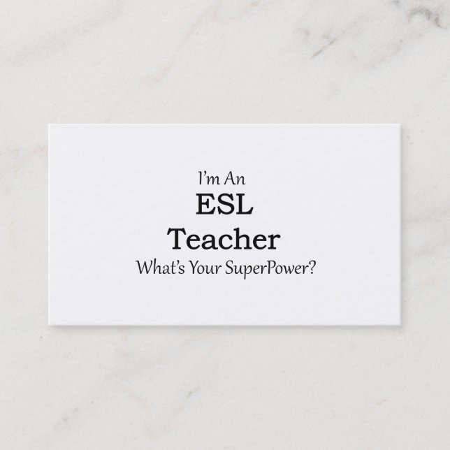 ESL Teacher Business Card (Front)