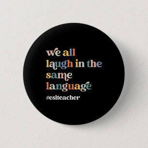 ESL Teacher ESOL Student Cute Retro Back To School 6 Cm Round Badge