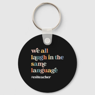 ESL Teacher ESOL Student Cute Retro Back To School Key Ring