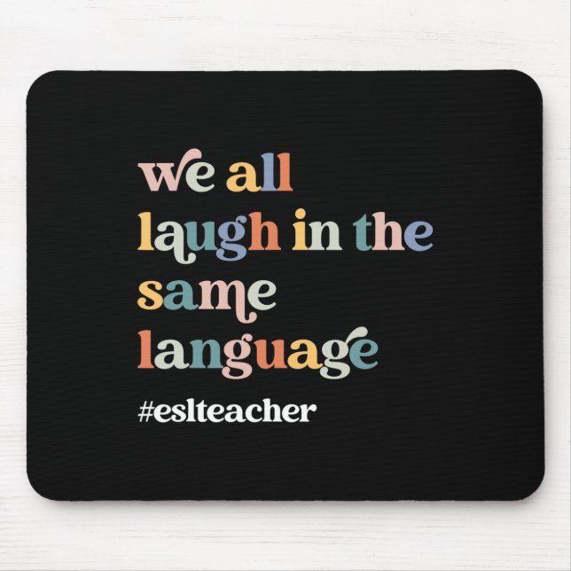 ESL Teacher ESOL Student Cute Retro Back To School Mouse Mat (Front)