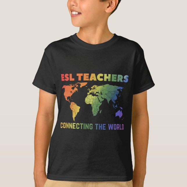ESL Teachers Connecting The World Virtual Teacher  T-Shirt (Front)
