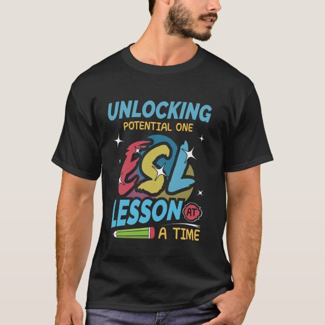 ESL Teaching Multilingual Teacher ESL Teacher T-Shirt (Front)