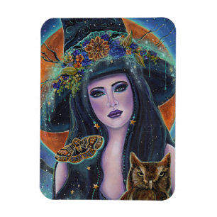 Esme Halloween witch by Renee L Lavoie Magnet