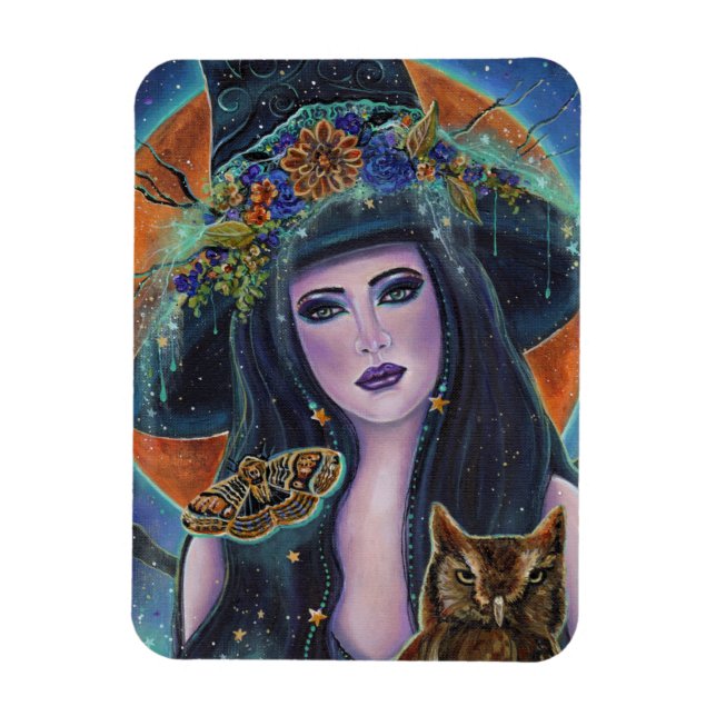 Esme Halloween witch by Renee L Lavoie Magnet (Vertical)