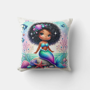 Esme Mermazing Mermaid Throw Pillow