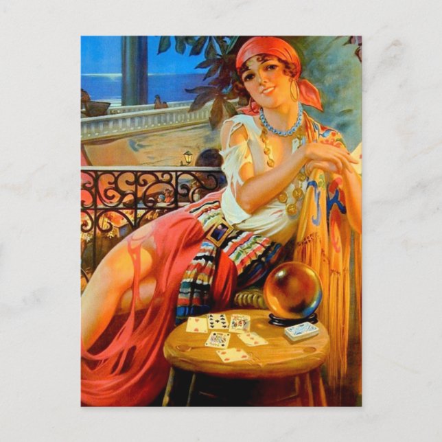 Esme, vintage fortune teller postcard (Front)