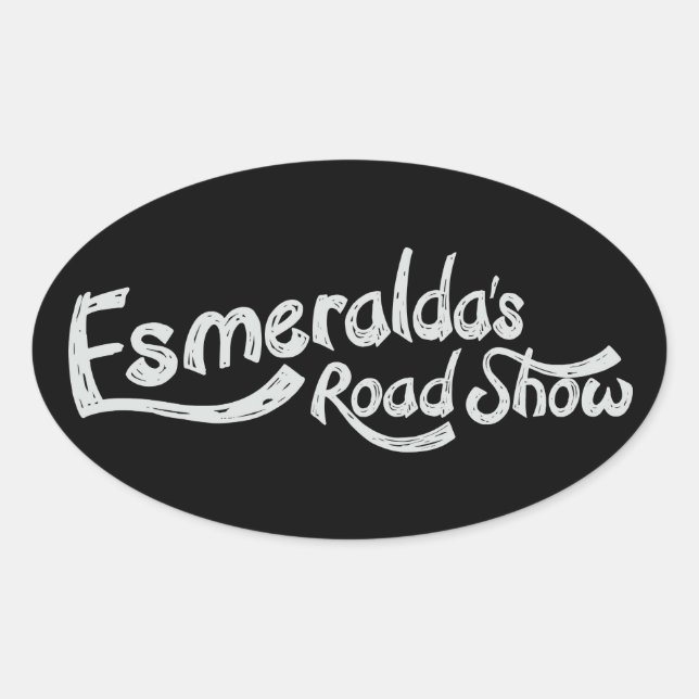 Esmeralda's Roadshow Official Oval Sticker (Front)