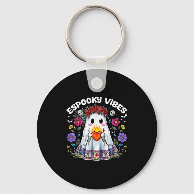 Esoky Vibes Maestra Soky Halloween Mexican Girls  Key Ring (Front)