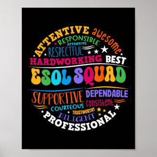 Esol Squad Teachers And Students Team Back To Scho Poster