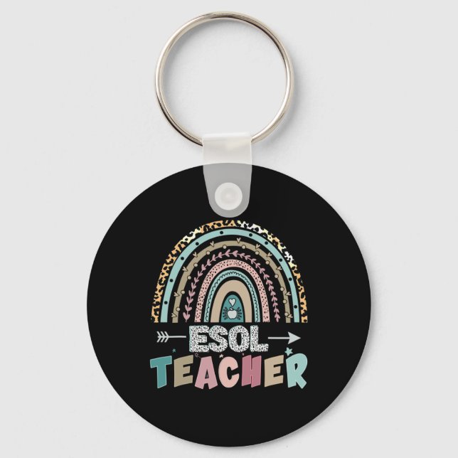ESOL Team Teachers and Students Back To School  Key Ring (Front)