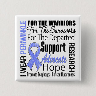 Esophageal Cancer I Wear Periwinkle Ribbon TRIBUTE 15 Cm Square Badge