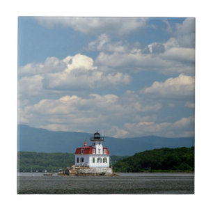 Esopus Lighthouse On The Hudson River Tile