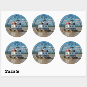 Esopus Meadows Lighthouse, New York Round Stickers