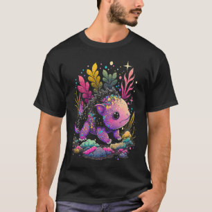 Esoteric Axolotl Pet Crystals Cute Illustration T-Shirt