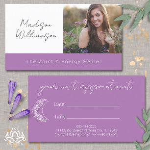 Esoteric Holistic Modern Moon Photo Appointment    Business Card