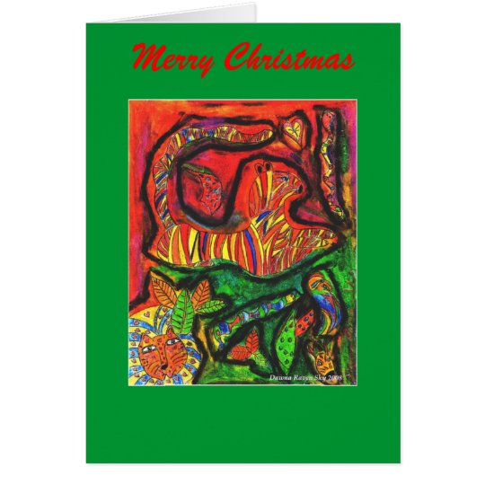 Esoteric Jungle copy, Merry Christmas Card