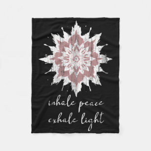 Esoteric Meditation Lotus Flower Inhale Peace Exha Fleece Blanket