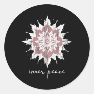 Esoteric Meditation Lotus Flower Inner Peace Yoga Classic Round Sticker