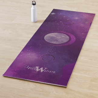 Esoteric Moon And Stars Personalized Yoga Mat