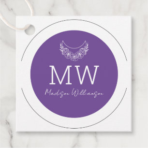 Esoteric Psychic Modern Minimalist Crescent Moon Favour Tags