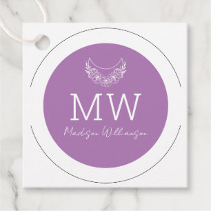 Esoteric Psychic Modern Minimalist Crescent Moon Favour Tags