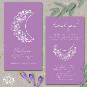 Esoteric Psychic Modern Photo Customer Thank You Business Card