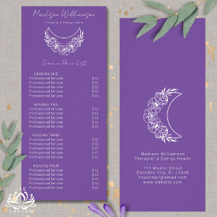Esoteric Psychic Modern Services Price List Rack Card