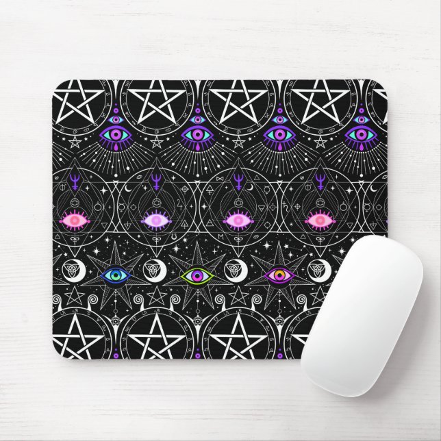 Esoteric symbols mouse mat (With Mouse)