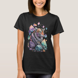 Esoteric Tiger Crystals Cute Illustration T-Shirt