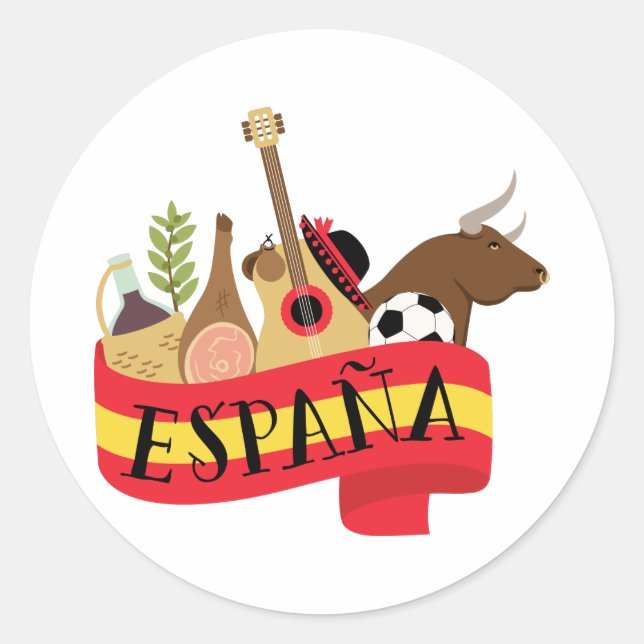 Espana Classic Round Sticker (Front)