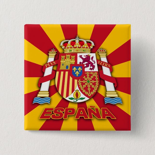 Espana Coat of Arms 15 Cm Square Badge (Front)