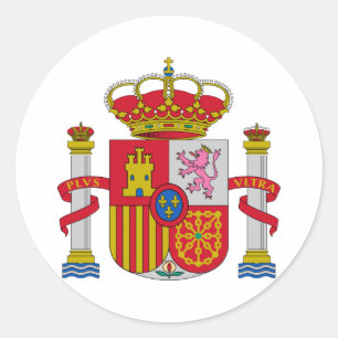 España Coat of Arms Classic Round Sticker