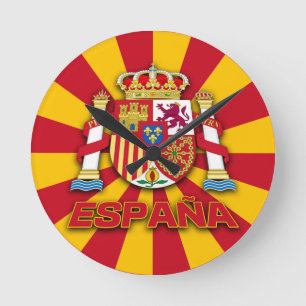 Espana Coat of Arms Round Clock