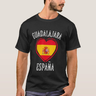 España Flag Heart Guadalajara City T-Shirt