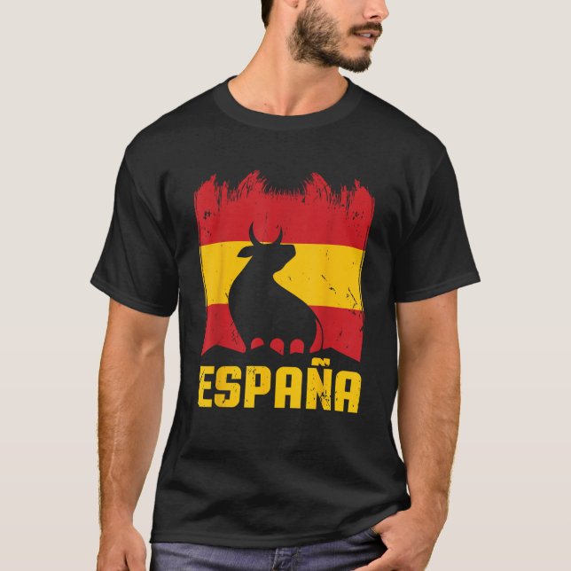 Espana I Proud Spain Bull Vacation Viva ESPANA T-Shirt (Front)