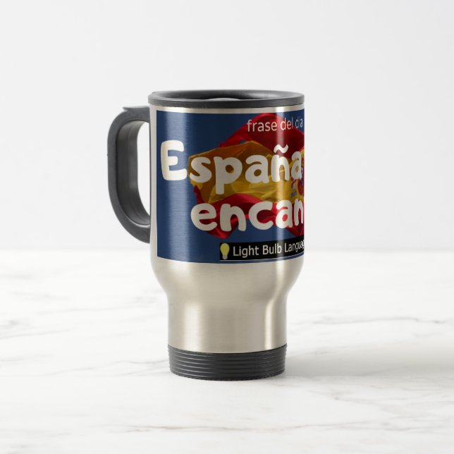 España me encanta travel mug (Front Left)